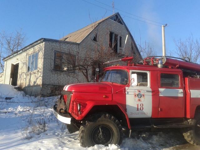 Знам’янка: рятувальники ліквідували пожежу в нежитловому будинку