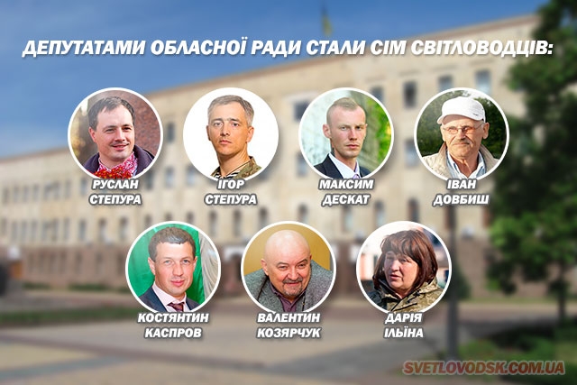 Депутатами обласної ради стали сім світловодців 