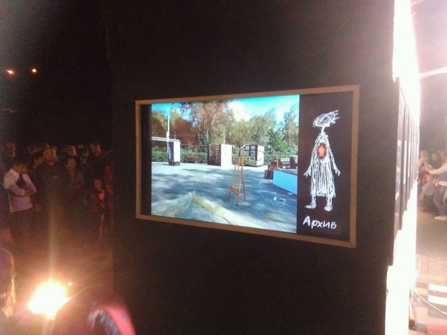 Цибулевський художник Микола Ярчихин на  «Нічній виставці мистецтва»