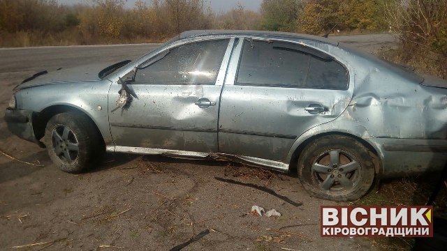 На Новгородківщині авто з’їхало у кювет 