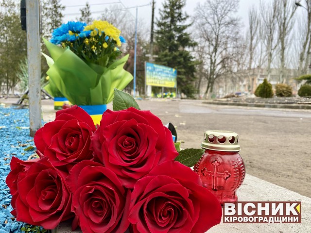 Квіти, лампадки і спогади до Дня Гідності і Свободи у Світловодську