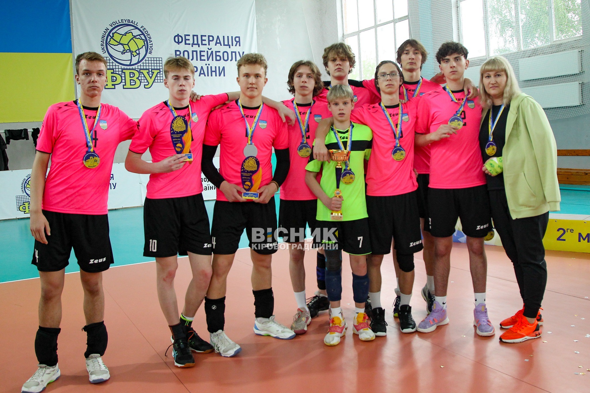 Збірна Кіровоградщини — віцечемпіони України з волейболу серед юнаків
