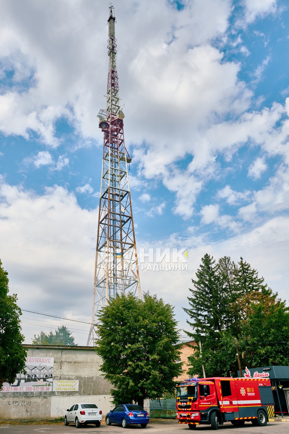 У Кропивницькому сталася пожежа на території телецентру