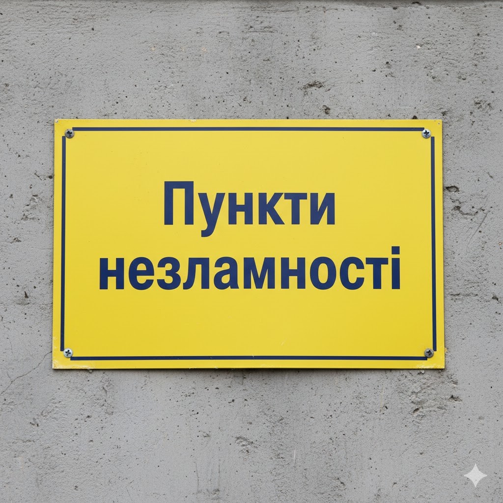 Якщо потрібне тривале перебування, шукайте опорні пункти незламності