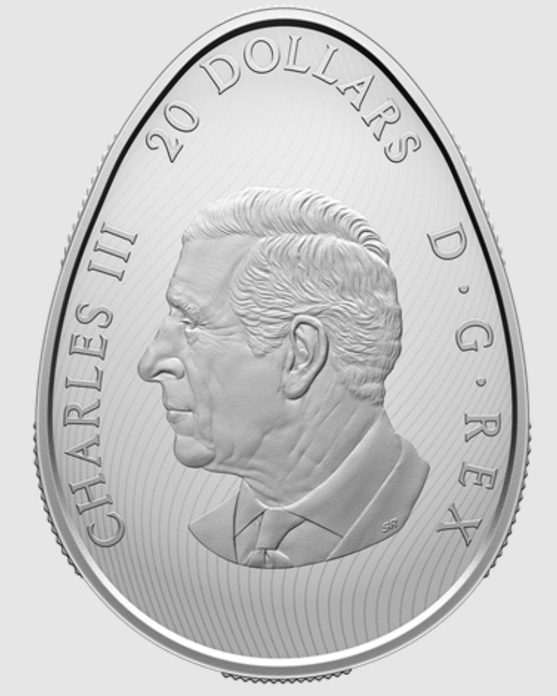 Канада традиційно випустила золоту і срібну монети у вигляді української писанки