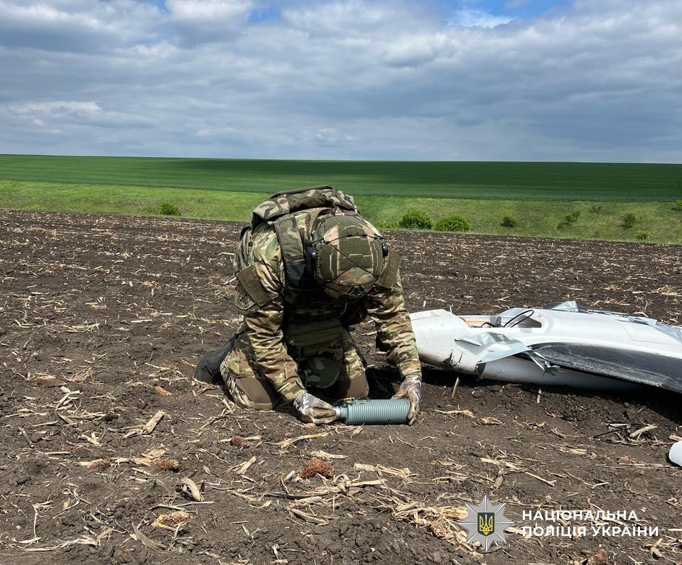 На Кіровоградщині знешкодили бойову частину збитого російського дрона